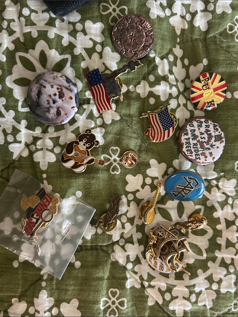 Assorted pin collection